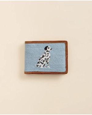 Brooks Brothers Smathers & Branson Needlepoint Dalmatian Wallet - Blue