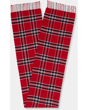 Brooks Brothers Plaid Wool Scarf - Red
