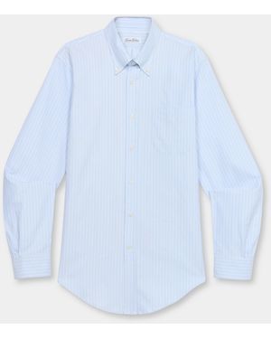 Brooks Brothers Camisa Slim Fit En Oxford Con Cuello Button Down - Azul