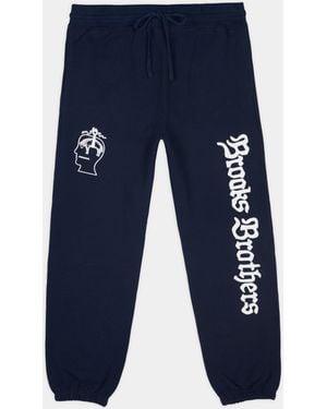 Brooks Brothers X Brain Dead California Collegiate Sweatpant - Blue