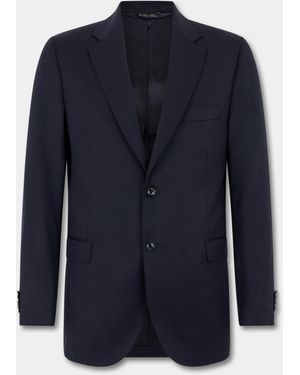 Brooks Brothers Virgin Wool Single-Breasted Blazer - Blue