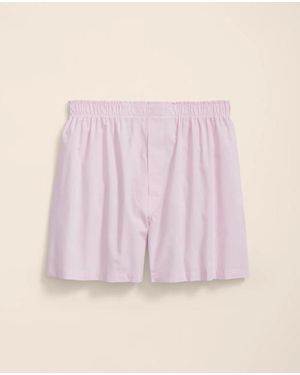 Brooks Brothers Cotton Broadcloth End-On-End Boxers - Pink