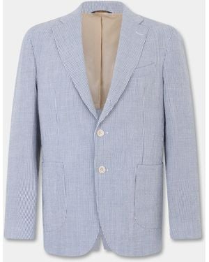 Brooks Brothers Blazer En Seersucker - Azul