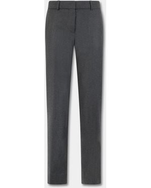 Brooks Brothers Cigarette Fit Flannel Virgin Wool Trousers - Grey