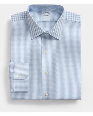 Brooks Brothers Regular Fit Non-Iron Oxford Shirt With Ainsley Collar - Blue