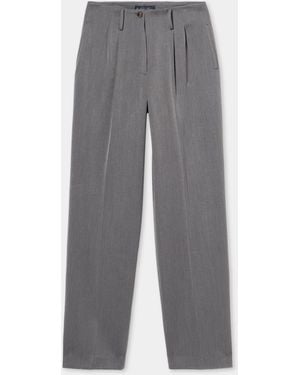 Brooks Brothers Wide-Leg Pleated Trousers - Grey