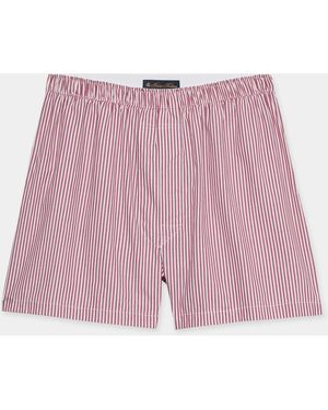 Brooks Brothers Striped Cotton Boxer - Pink