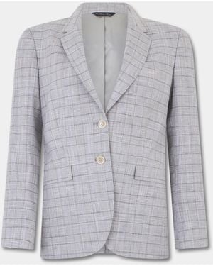 Brooks Brothers Glen Plaid Cotton Blazer - Grey