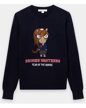 Brooks Brothers Year Of The Horse Jumper - Blue