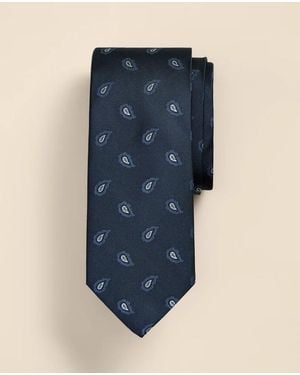 Brooks Brothers Silk Paisley Tie - Blue