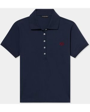 Brooks Brothers Cotton Piqué Polo With Embroidered Logo - Blue
