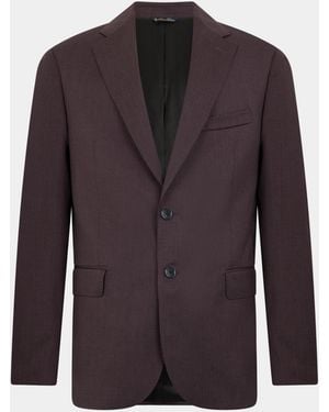 Brooks Brothers Virgin Wool Blazer - Purple
