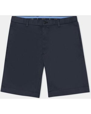 Brooks Brothers Cbt Lw Adv Stretch Short Plain Front Nav - Blue