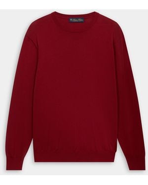 Brooks Brothers Makò Cotton Crewneck Jumper - Red