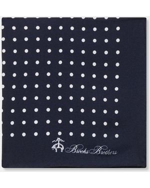 Brooks Brothers Polka Dot Silk Pochette - Blue