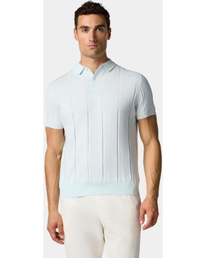 Brooks Brothers Polo En Coton À Côtes - Bleu