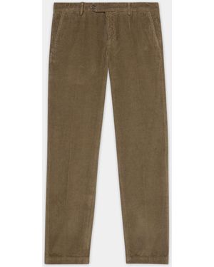 Brooks Brothers Regular Fit Cotton Corduroy Chino - Verde