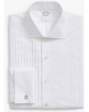 Brooks Brothers Ten-pleat Broadcloth English Collar Tuxedo Shirt - White