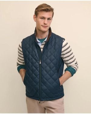 Brooks Brothers Paddock Diamond Quilted Vest - Blue