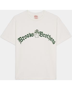 Brooks Brothers X Brain Dead California Tubular T-Shirt - Natural