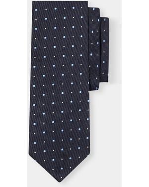 Brooks Brothers Polka Dot Silk Tie - Blue