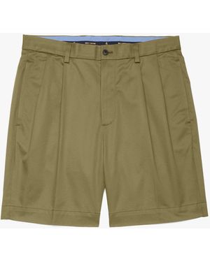 Brooks Brothers Shorts stretch con pince frontali - Verde