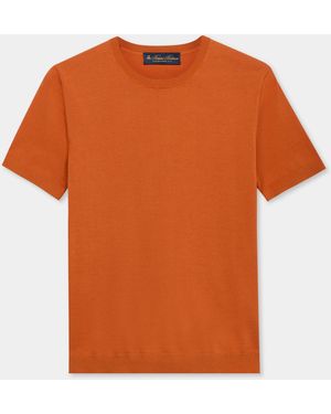 Brooks Brothers Cotton Knit Top - Orange