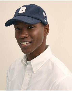 Brooks Brothers X Peanuts Cotton Graphic Snoopy French Terry Baseball Cap - Blue