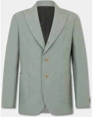Brooks Brothers Cotton-Linen Blazer - Green