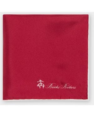 Brooks Brothers Plain Pocket Square - Red