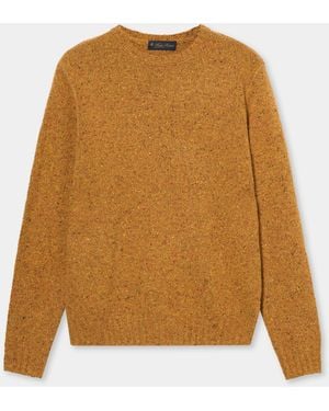 Brooks Brothers Rundhals-Pullover Aus Melierter Wolle - Braun