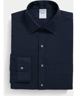 Brooks Brothers Slim Fit Non-Iron Performance Shirt With Ainsley Collar - Blue