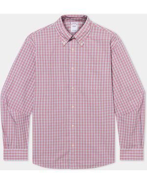Brooks Brothers Spt Ml Fdy Ls Poplin - Pink