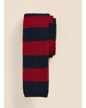 Brooks Brothers Wool-Silk Textured Rugby-Stripe Knit Tie