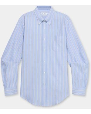Brooks Brothers Camisa Slim Fit En Oxford Con Cuello Button Down - Azul