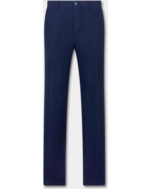 Brooks Brothers Linen Trousers - Blue