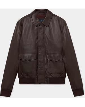 Brooks Brothers Leather Jacket - Grey