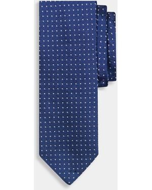 Brooks Brothers Pin Dot Silk Tie - Blue