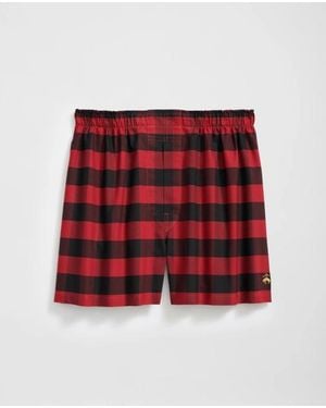 Brooks Brothers Cotton Oxford Plaid Boxers - Red
