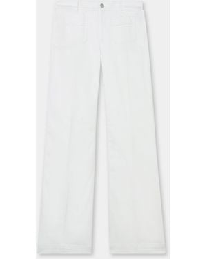 Brooks Brothers Patch Pocket Flare Denim Pant - Natural