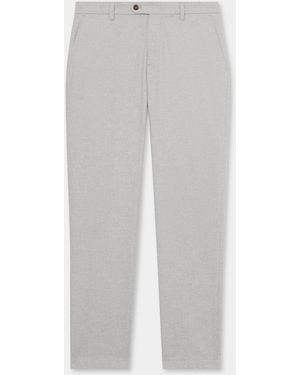 Brooks Brothers Regular Fit Cotton Flannel Chino - White