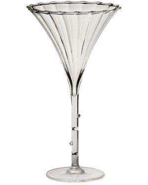 Sophie Lou Jacobsen Scalloped Rim Glass Cocktail Glass - White
