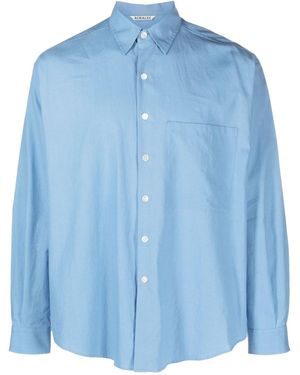 AURALEE Cotton Shirt - Blue