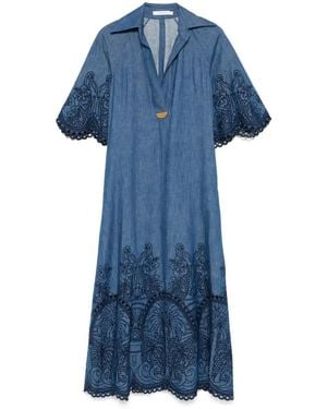 Zimmermann Coco Midi Dress - Blue