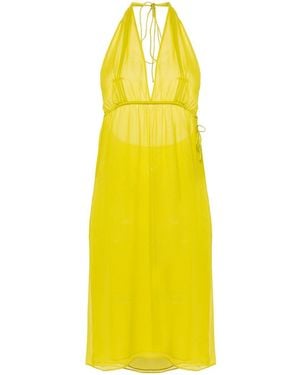 Christopher Esber Springs Silk Midi Dress - Yellow