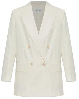Max Mara Suez Double-Breasted Blazer - White