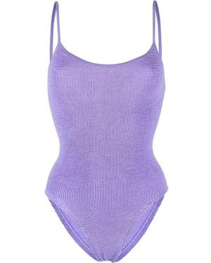 Hunza G Pamela Crinkle Swimsuit - Purple
