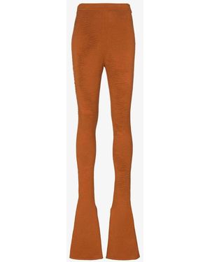 SELASI X S Focus Muscle Flared Knitted Leggings - Brown