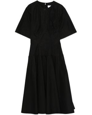 McQueen Flared Midi Dress - Black