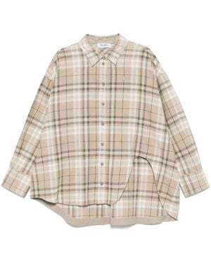 The Attico Checked Shirt - Natural